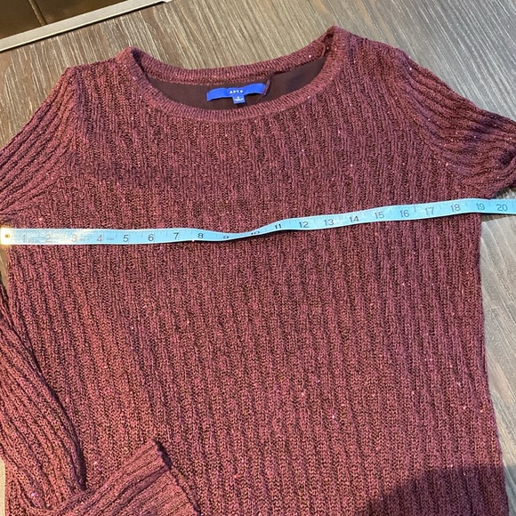 Apt. 9 ladies deep plum/burgundy sweater with sparkles. Size small. - Picture 8 of 10